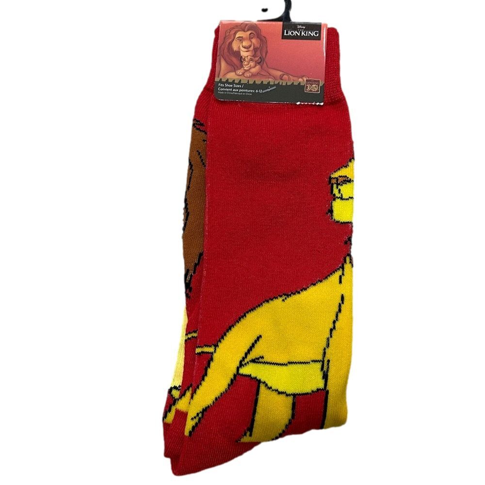 Novelty Crew Socks - Simba of The Lion King New One Size Fits Most - Picture 1 of 7